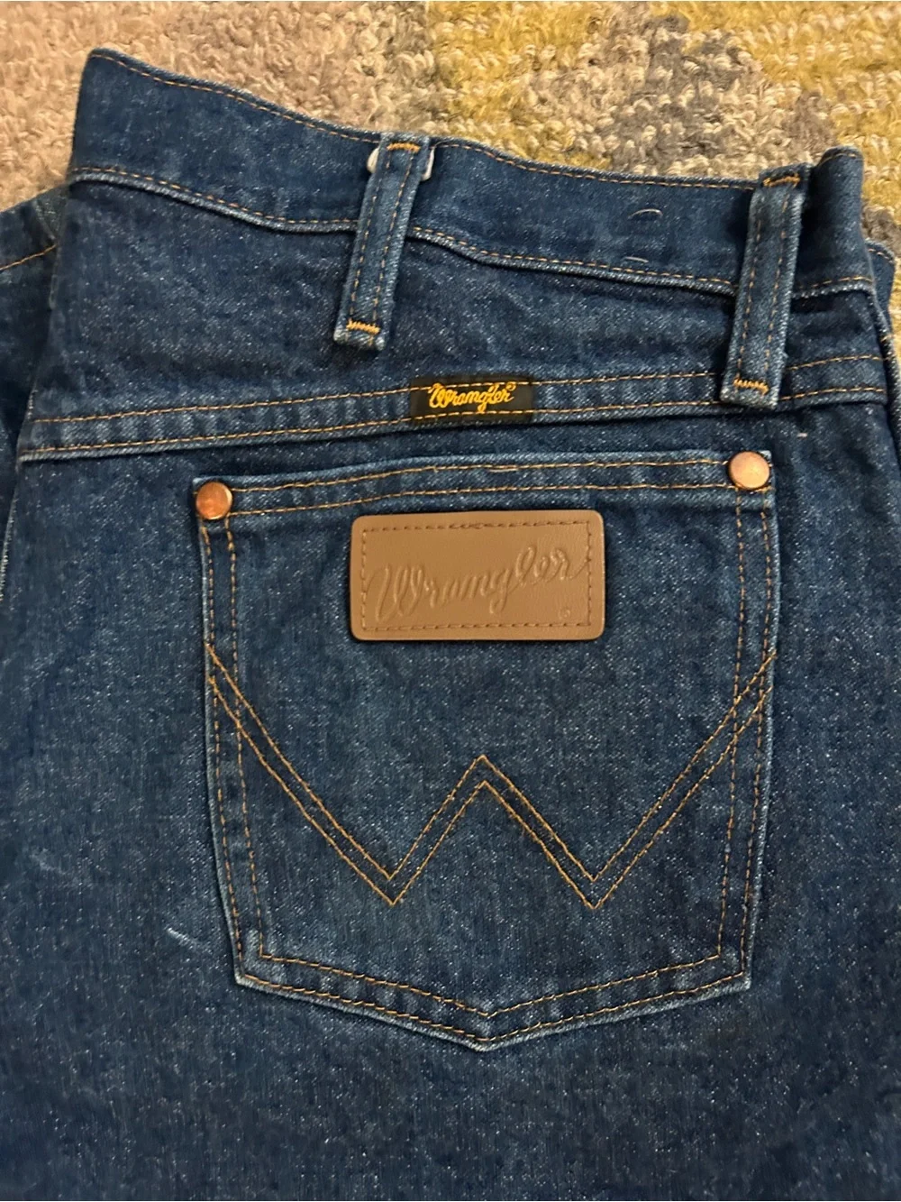 Wrangler Men’s Dark Blue Bootcut Jeans 35x30